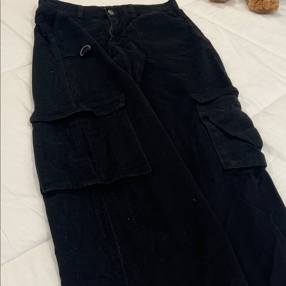 Black Cargo Pants - Picture 4 of 14